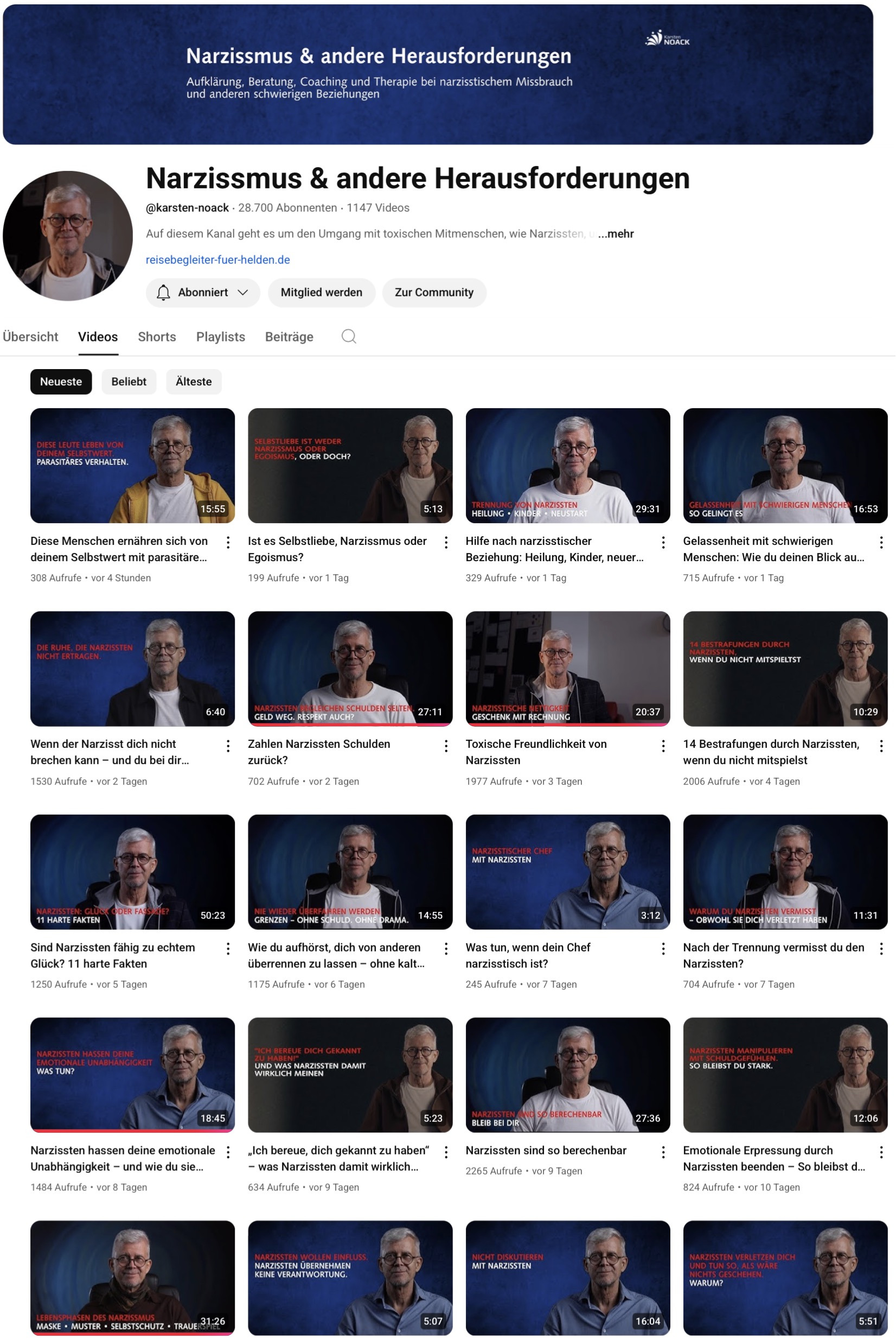 Externer Link zu YT-Kanal @karsten-noack (es geltem die Datenschutzbedingungen von Google/YouTube)