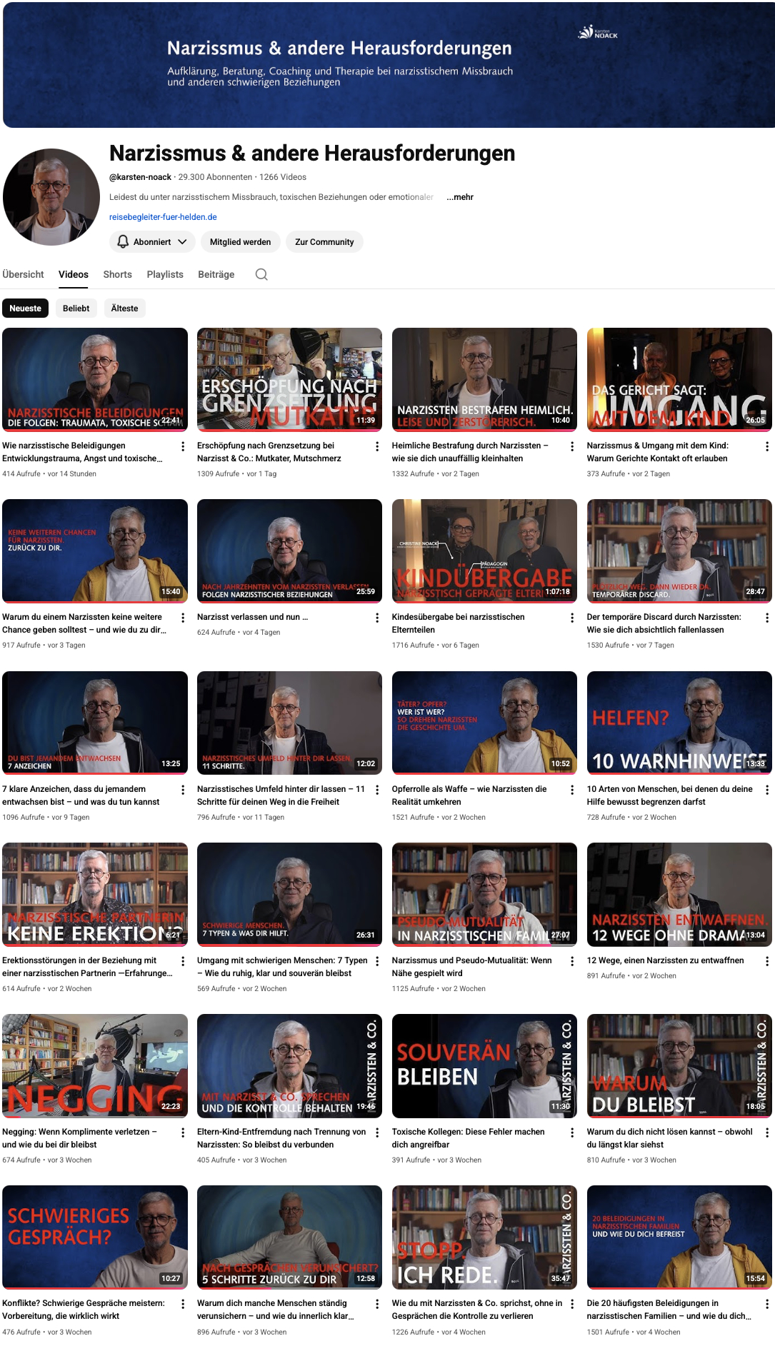 Externer Link zu YT-Kanal @karsten-noack (es geltem die Datenschutzbedingungen von Google/YouTube)